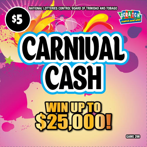 NLCB Trinidad and Tobago - Scratch, match and win game - Carnival Cash - Win up to $25,000 and other prizes
