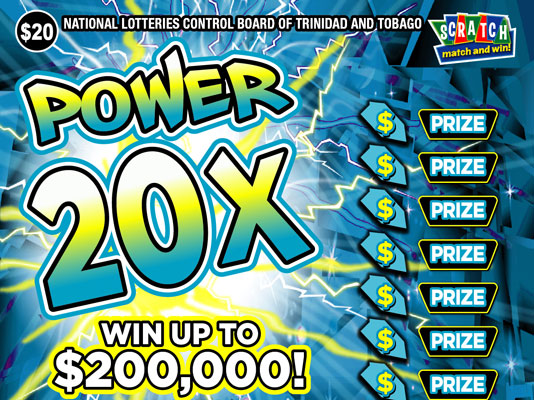 NLCB Trinidad and Tobago - Scratch, match and win game - Power 20x - Win up to $200,000 and other prizes